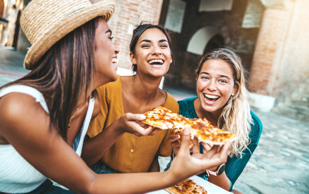 Eating with friends makes campus life a lot more joyful.