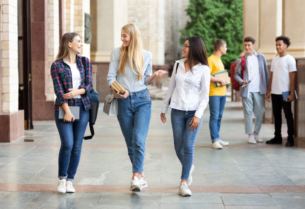 Be safe by walking in groups on campus, especially at night.